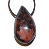 Garnet Amphibolite Pendant Tumbled Stone with 2.5 mm Hole Approx.