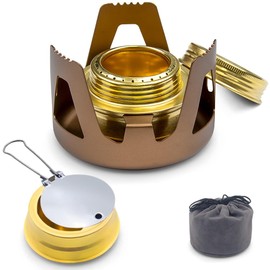 Alcohol Stove Burner, Single, Small, Compact, Portable, Convenient, Lightweight, For Outdoor Activities, Camping, Disaster Prevention, Climbing, Cooking, Brown