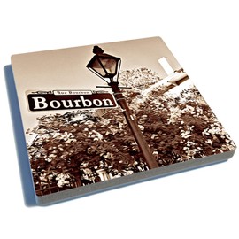 EXIT82ART - Stone Drink Coasters (Set of 4). New Orleans French Quarter. Vintage Black and White Images. Tumbled Stone, Cork-Backed.