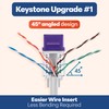 Everest Media Solutions 45° Angled CAT6 Keystone Jack in Purple