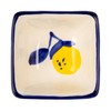 Creative Co-Op Small Stoneware Dish with Lemon Design in Four