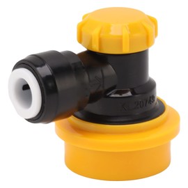 Double Tight Push in Quick Connector, Manual Disassembly Duotight Push in Fitting Ball Lock for Keg Replacement (Yellow Liquid)