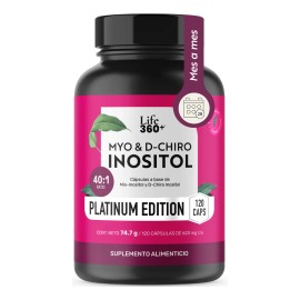 Inositol Platinum Life360 Myo Y D-chiro Inositol 120 Cps Sin Sabor                                                                                    