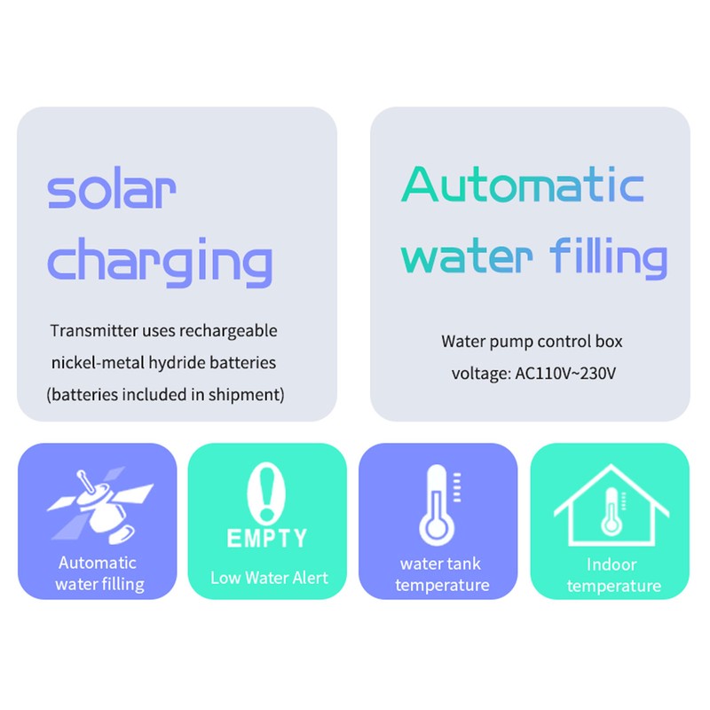 Ultrasonic Level Sensor Water Tank Wireless WiFi Liquid Level Meter