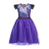 WonderBabe Evie Descendants Costumes for Girls Princess Tulle Short Sleeve