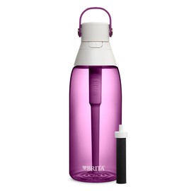 Brita Insulated Filtered Water Bottle with Straw, Reusable, BPA Free Plastic, Orchid, 36 Ounce