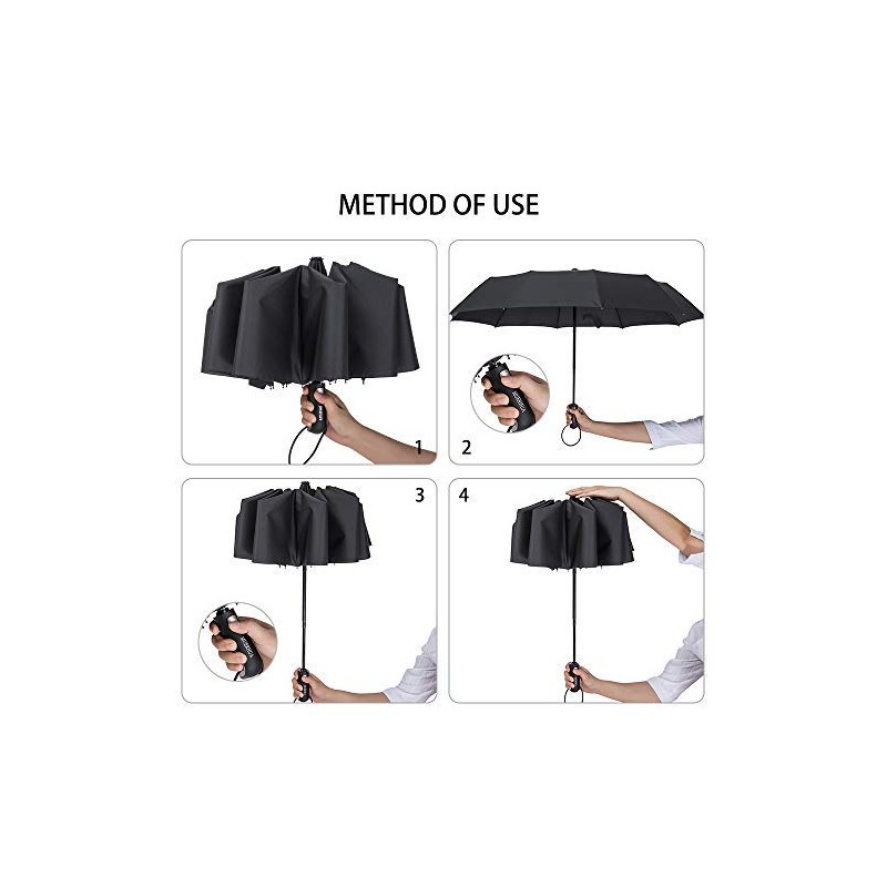 ZOMAKE Compact Umbrella, Auto Open & Close Travel Folding Umbrella,