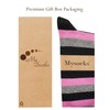 Mysocks Unisex Knee High Stripe Socks Stripe Pink Ash Anthracite