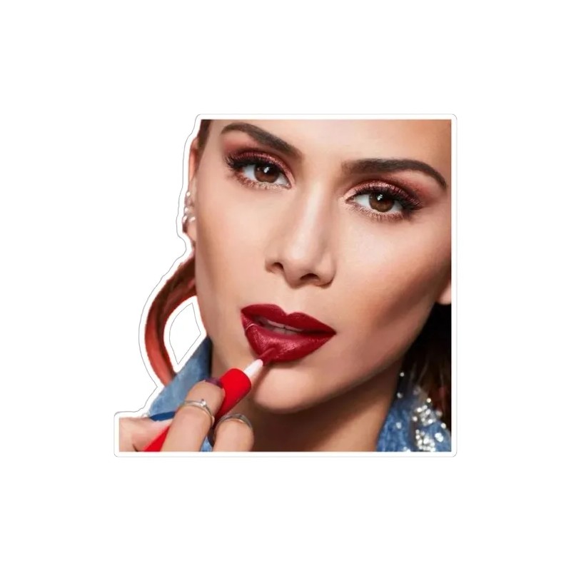 Labial Ésika Dúo Tattoo Colorfix color pimienta caliente satinado