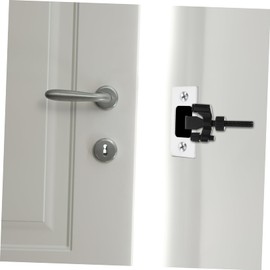 Operitacx Türstopper Elektrisches Schuppenschloss Mit Schlüssel Automatisches Garagen Türschloss Tragbares Türschloss Für Unterwegs Kindersicher Für Den Außenbereich Hotel