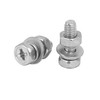 Sourcingmap M4 x 12mm 304 Stainless Steel Phillips Hex Head