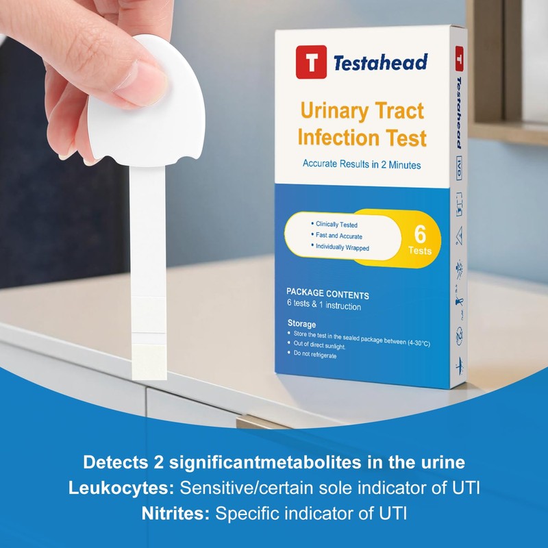 UTI Test Strips (6 Pack) | Detect Leukocytes, Nitrites in