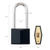 ROOKMAD 4-Pack Keyed Alike Locks, Black Covered Brass Keyed Padlock