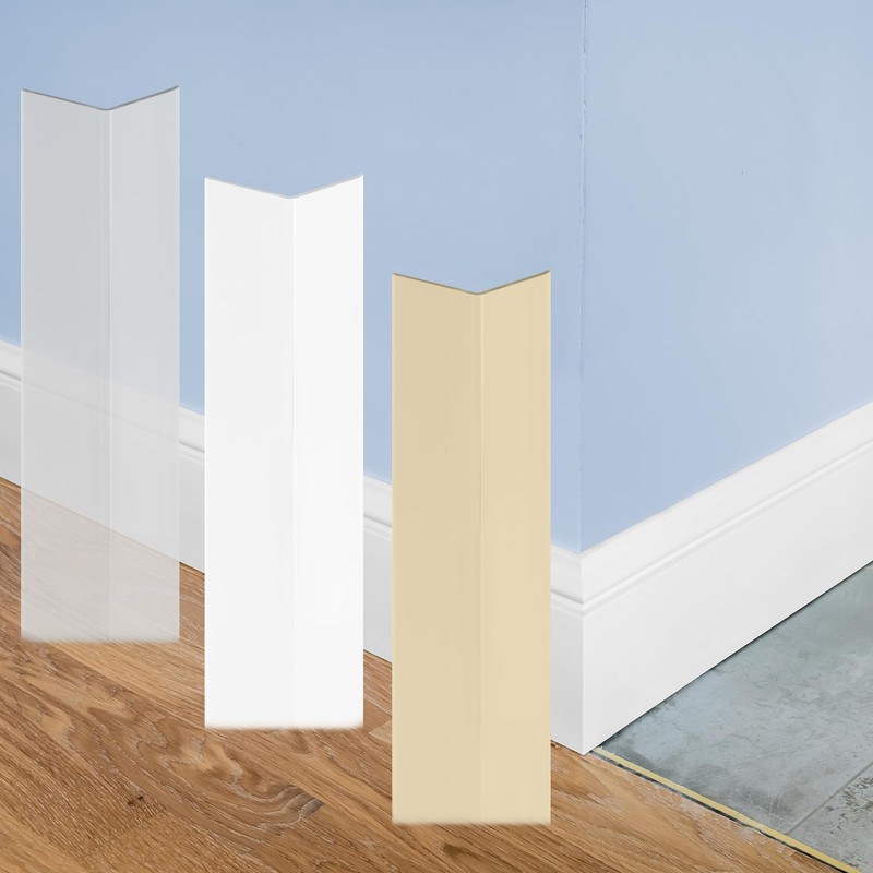 Prime-Line MP10069 Vinyl Corner Shield, White – 2-3/8” x 48”