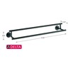Delta Faucet 75925-BL Trinsic Double Towel Bar, Matte Black