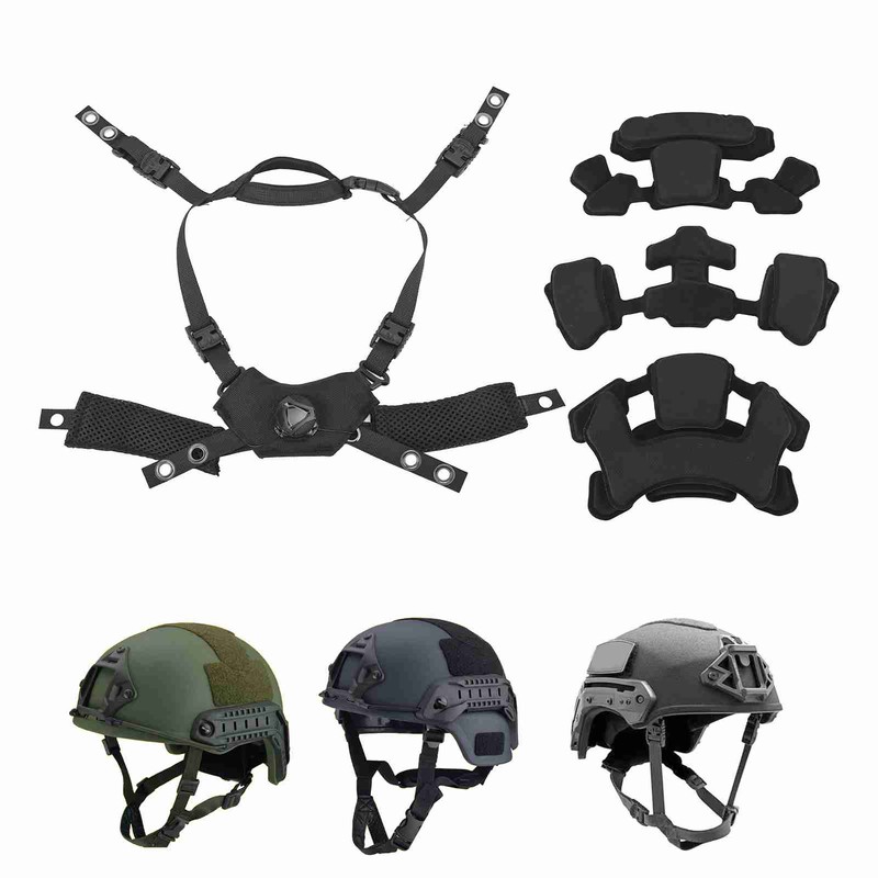 Helmet Dial Suspension System Chin Strap Helmet Padding Kit for