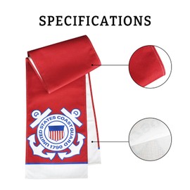 U.S. Coast Guard Table Runner,Memorial Day Independence Day Veterans Day Military USCG Theme Tablecloth Kitchen Dining Table Linen for Indoor Outdoor Home Party Decor 13 x 72 Inch