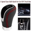 Semoss Gear Knob 5 Speed Universal Leather Gear Knobs with