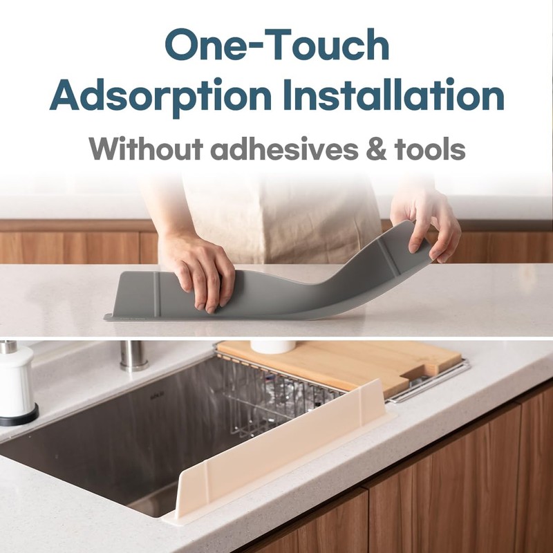 FLT Aqua Silicone Sink Splash Guard-Water Splash Gaurd for Kitchen,