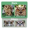 Lifreer Woodpecker Bird Scare Devices, 2PCS Owl Shape Reflective Deterrents