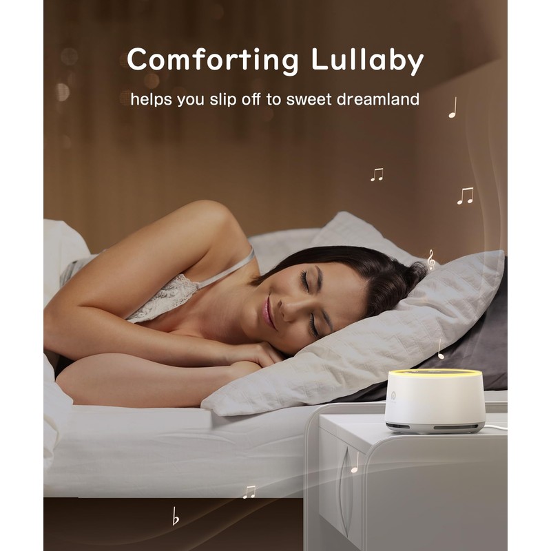 White Noise Machine-Dreamegg Sound Machine for Sleeping&Relaxing,24 Soothing Sounds, 3