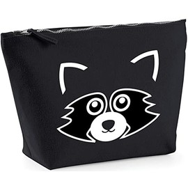 Hippowarehouse Cute Raccoon Face printed make up cosmetic wash bag 18x19x9cm