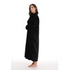 Just Love Plush Zipper Lounger Robe 6793-BLK-L Black