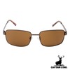 [キャプテンスタッグ] サングラス メンズ サングラスケース付き メタルフレーム ブラウン CS-001-2-EH-72