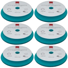 RUPES 9.DA150B Set of Six (6) D-A Intermediate Foam 6” Orbital Polishing Pads fits All Dual Action Polishers - Versatile Foam Pad - Perfect for Tackling Moderate to Fine Defects - Smooth Finish