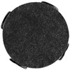 com-four® 12 x Felt Coasters, Round Table Protectors with Metal