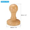 PATIKIL 40mm Stamp Wood Round Handle, 3 Pack Wooden Knobs