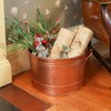 Achla Designs Round Hammered Copper Plated Galvanized Tub