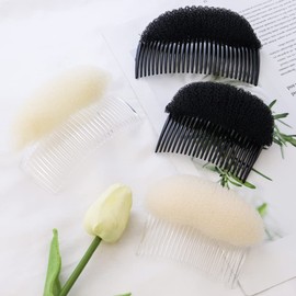 TCOTBE 4 Pcs Invisible Hair Inserts for Volume and Styling - Bump it Up Combs, Charming Beehive Hairstyle Tools, Bun Makers for Women and Girls