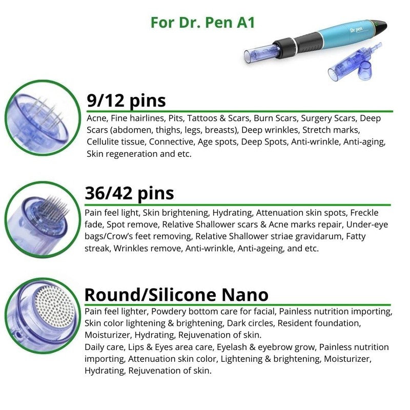 Dr.Pen Ultima A1 12Pin/24pin/36pin/42pin/Round Nano Cartridges, Disposable Replacement Part