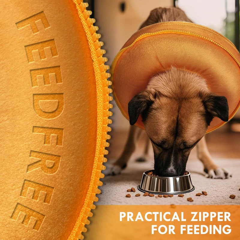 Aschpas® 2 IN 1 Dog Donut Collar with Cone, Inflatable