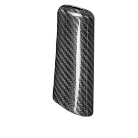 BLAKAYA Compatible with Carbon Fiber Original Car Handbrake Cover Set Automotive Shift Lever Modified Protection Decoration for Fiat 500 (Black)