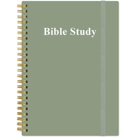 Bible Study Journal/Notebook – Church Notes Notebook – Note Taking & Journaling Kit, 5.8" x 8.5", Green