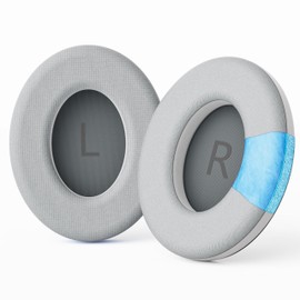 Joghaw Full Cooling Gel Replacement Earpads for Bose Quiet Comfort QC35 Headphones Ear Pads Cushions with Breathable Ice Silk Fabric, High-Density Noise Cancelling Foam - Gray