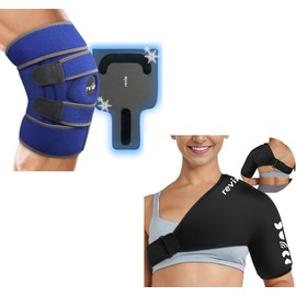 REVIX Knee Brace with Upgraded Innovative Soft Pliable Gel Pack and Shoulder Ice Pack Wrap Reusable Ice Sleeve for Arm & Rotator Cuff