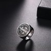 Flongo Saint Benedict Ring for Men: Religious Catholic Signet Ring