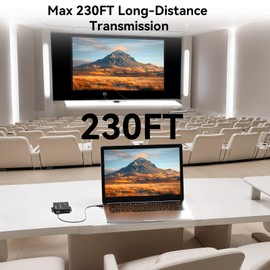 CENMATE 4K@60Hz 4:4:4 HDMI Extender Over Single Cat5e/Cat6/Cat 7, Up to 230Ft (1080P), 164FT(4K), HDMI Over Ethernet, Supports Bidirectional IR, 3D, HDCP, EDID, POC