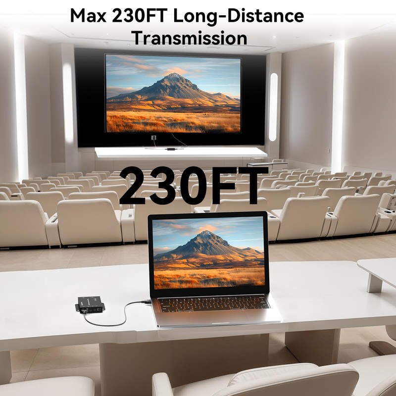 CENMATE 4K@60Hz 4:4:4 HDMI Extender Over Single Cat5e/Cat6/Cat 7, Up