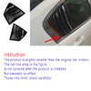 Gloss Black Left + Right Side Window Louver Shutter Cover
