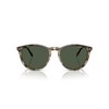 Vogue Eyewear Men's VO5599S Round Sunglasses, Yellow Havana/Dark Green Polarized,