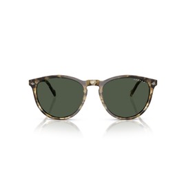 Vogue Eyewear Men's VO5599S Round Sunglasses, Yellow Havana/Dark Green Polarized, 53 mm