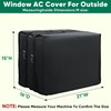 Plusluck Air Conditioner Cover Outside, Black Window AC Unit Cover,
