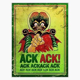 Magnet Mars Attack - Ack Ack! Classic Magnetic Vinyl Sticker 5"