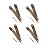 dophee 4Pcs Antique Bronze Rotatable Folding Lid Support Stay Hinges