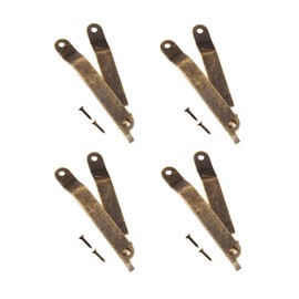 dophee 4Pcs Antique Bronze Rotatable Folding Lid Support Stay Hinges for Home Furniture Cabinet Wooden Boxes Cases Display - 5.71"x 3.31"x 0.43"