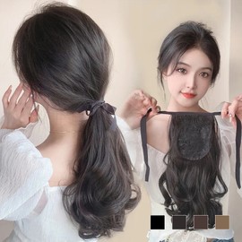 S Curl Ponytail Bundle Wig SD230339 Light Brown 1 Piece / S컬 포니테일 묶음머리 부분가발 SD230339 밝은갈색1개입